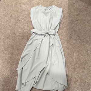 Elegant Gray Sleeveless Dress